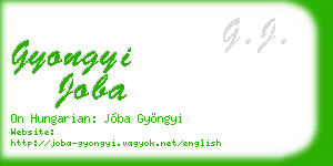 gyongyi joba business card
